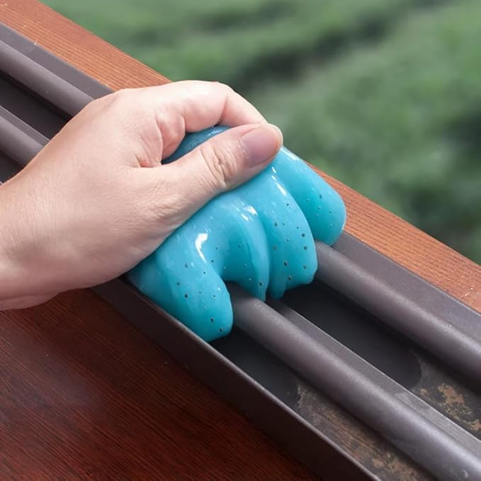 Reusable Car Cleaning Gel Slime Putty - Strong Adhesive Dust Cleaner for Auto Vents, Interior, Keyboards & Electronics