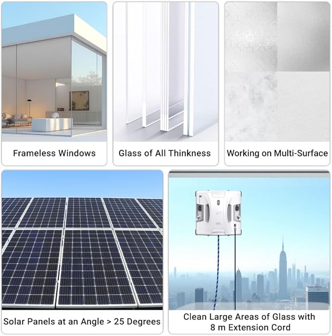 HOBOT S7 Pro Window Cleaning Robot | Dual Mop Polish Hand Wiping Technology, 15nm Ultrasonic Spray, 4800Pa Suction | Automatic Window Washer Robot for Framed/Frameless Glass, Indoor & Outdoor Use