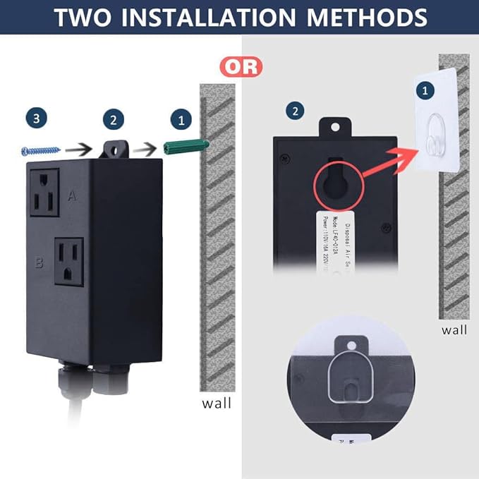 Garbage Disposal Air Switch Kit Dual Outlet Sink Top Waste Disposal Stainless Steel Black On/Off Air Button Food and Waste Disposals Part by Etoolcity