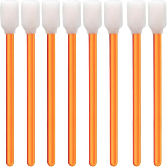 Wellgler's 200pcs Disposable Crevice Cleaning Brush，car air-Conditioning Vents Brush， Window Rails 、Door Rails、Refrigerator Gaps 、Toilet Gaps Brush （Orange）