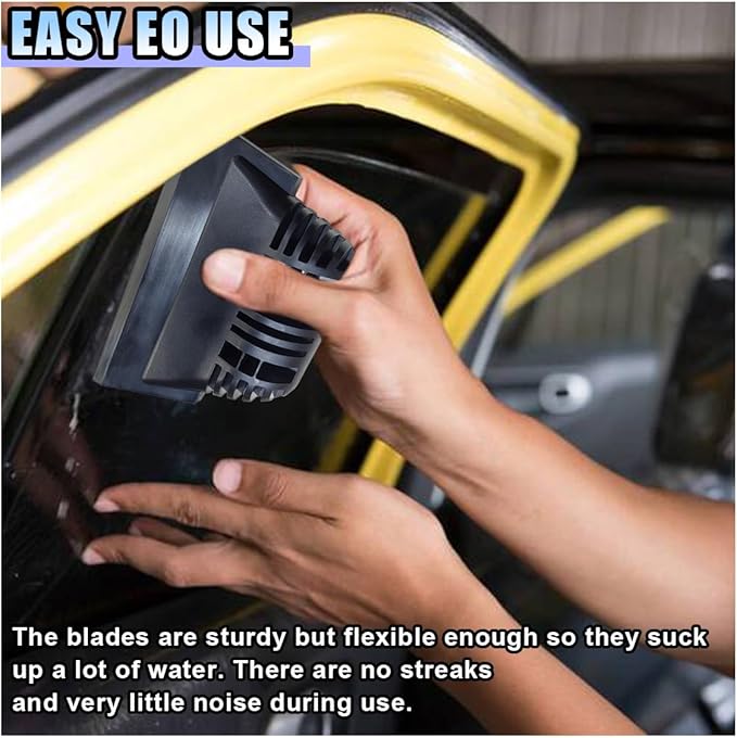 Small Squeegee, PPF Window Tint Squeegee, Rubber Non-Slip Handle Tint Squeegee, Multifunctional Wrap Scraper for Window Cleaning, Shower Glass Door, Car Windshield (Black)