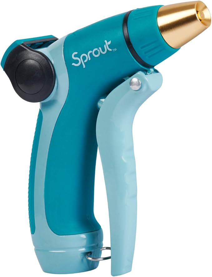 Sprout 65110-AMZ Metal Front Trigger Adjustable Nozzle and QuickConnect Product Adapter Amazon Bundle, Gooseberry Green