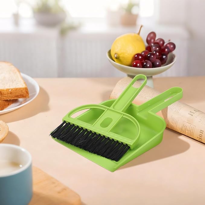Healifty 12 Sets Dustpan Hand Broom and Shovel Small Broom and Dustpan Set for Desk Keyboard Pet - Portable Desktop Sweep Tools