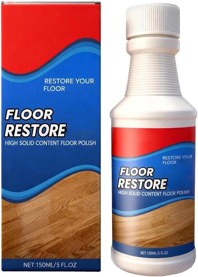 Floor Repair Polishing Agent, Floor Rescue Cleaner for Wood Laminate Tile, Self-Leveling Nano-Fill Refinisher for High-Traffic Areas, No Sanding 5.1 fl oz (150 mL) (1-Pack)