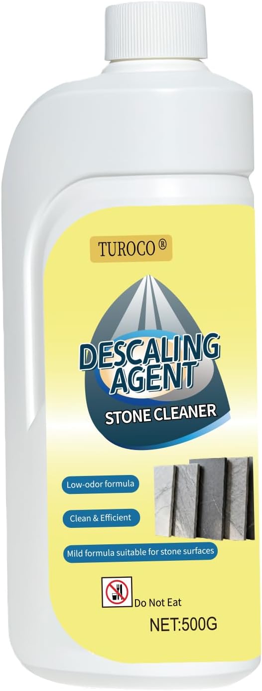 500ml Stone Cleaner for Marble, Granite & Tile – Heavy-Duty Stain, Rust & Limescale Remover with Deep Penetrating Formula – Marble Cleaner for Kitchen, Bathroom, Concrete & Outdoor Stone Surfaces