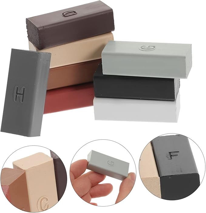 1set Cracked Tile Filler Kit for Marble Porcelain Repair Color Wax Blocks for Floor Restoration Easy to Use for Chips Scratches Damage Kitchens Bathrooms