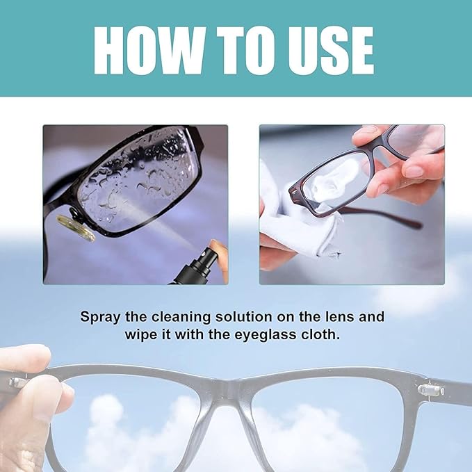 2pcs-Lens Scratch Removal Spray,scratch remover for sunglasses, Lens Scratch Remover, Glasses Lens Cleaning Spray for Sunglasses Screen Cleaning Tool(100ml)