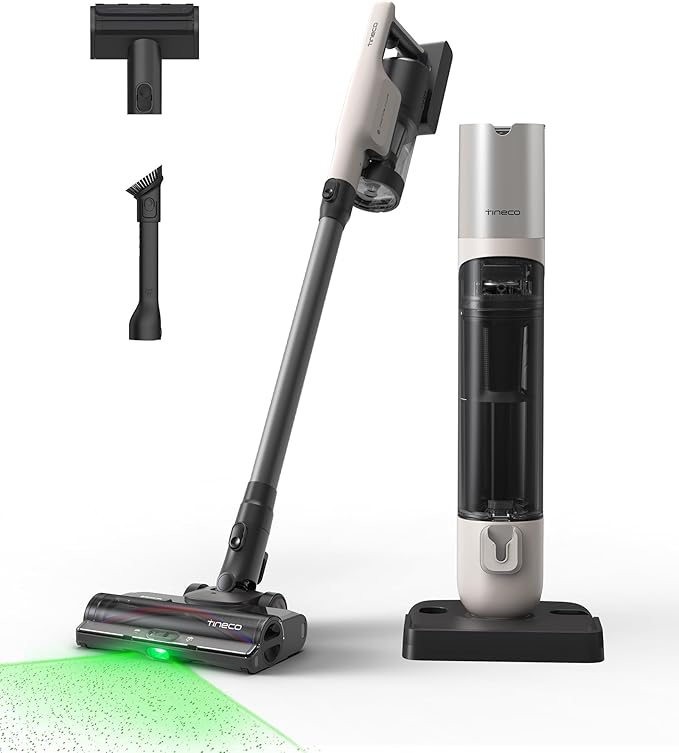 Tineco Pure ONE Station 5 Pro Cordless Vacuum, Automatic Dust Collection, 200AW Powerful Suction, ZeroTangle Brush, Up to 100 Minutes Runtime, Stick Vacuum Cleaner for Pet Hair, Carpet & Hard Floor