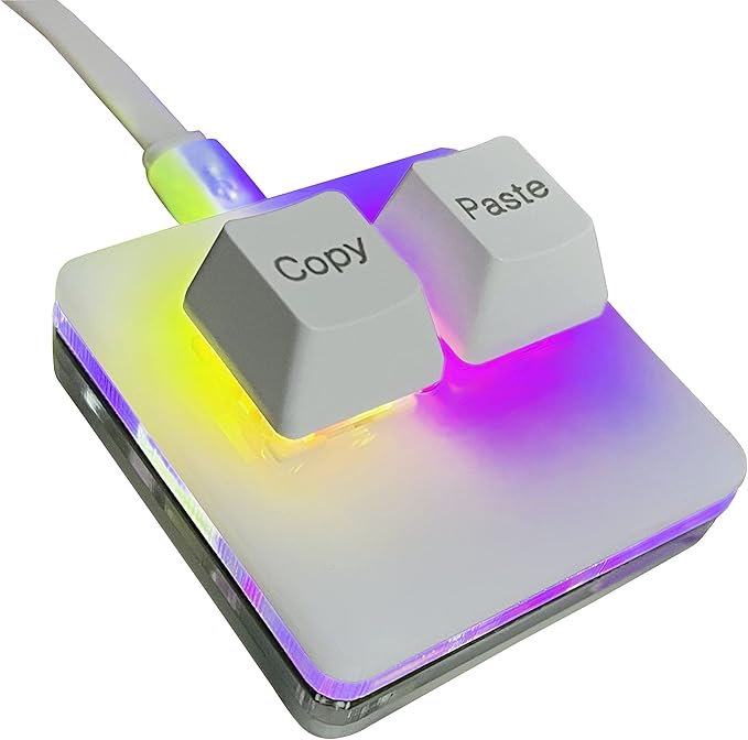 Copy and Paste 2-Key Keyboard SAYO OSU Keypad Hotswap One Handed Mechanical Gaming Keyboard Cherry Switch RGB Backlit Mini USB Keypad for macros or Rhythm Games