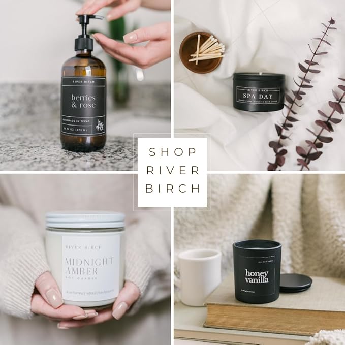 River Birch Vanilla Peppermint Scented Linen and Room Spray | Home Fragrance | 4 oz Glass Amber Bottle | Luxury Signature Scent | Handmade in Texas