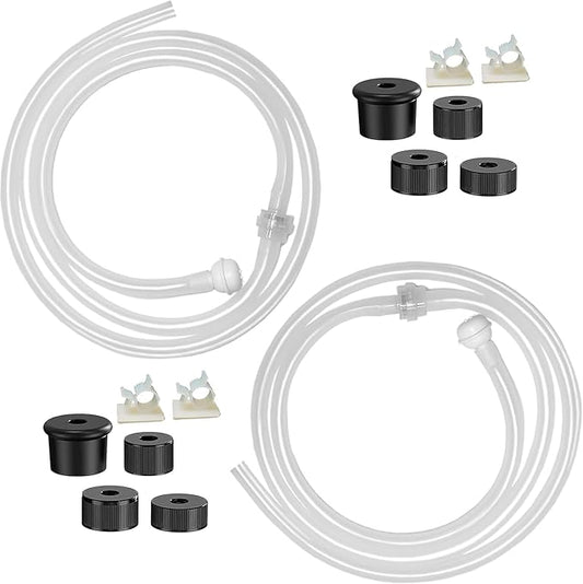 Sink Soap Dispenser Tube 47" with Check Valve, Kitchen Dish Detergent Dispenser Tubing, Under Sink Dispenser Extension Hose for Prevent Backflow Countertop Kitchen Sink Accessories 2sets Pack