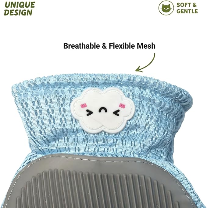 Gentle Pet Hair Removal Gloves - Efficient Cat & Dog Mitt Brush for Shedding - Grooming and Deshedding Tool for Long or Short Fur Pets - Perfect for Bathing & Massage