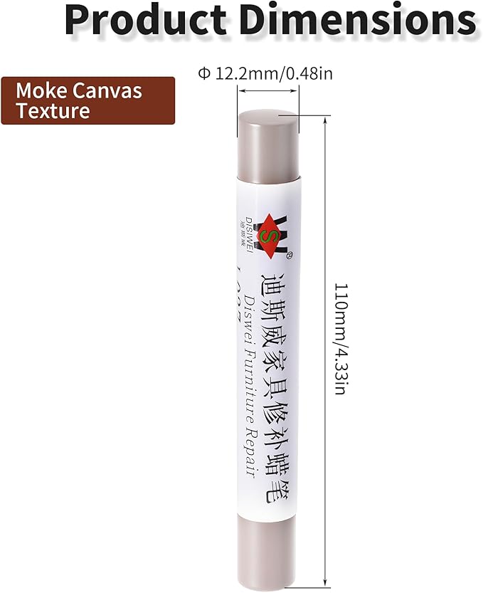Wood Filler Sticks Moke Canvas Texture Furniture Scratch Repair Crayons Wood Floor Repair Wax Filler Sticks Furniture Repair Wax Crayons for Wooden Furniture, Floors, Cabinets & Tables