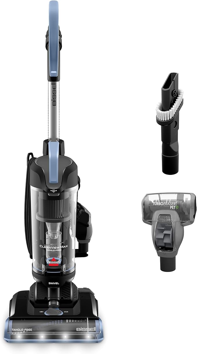 Bissell CleanView Max Tangle-Free with LED Headlights, Active Extension Wand, Tangle-Free Brush Roll, Included pet Tools, 4072L