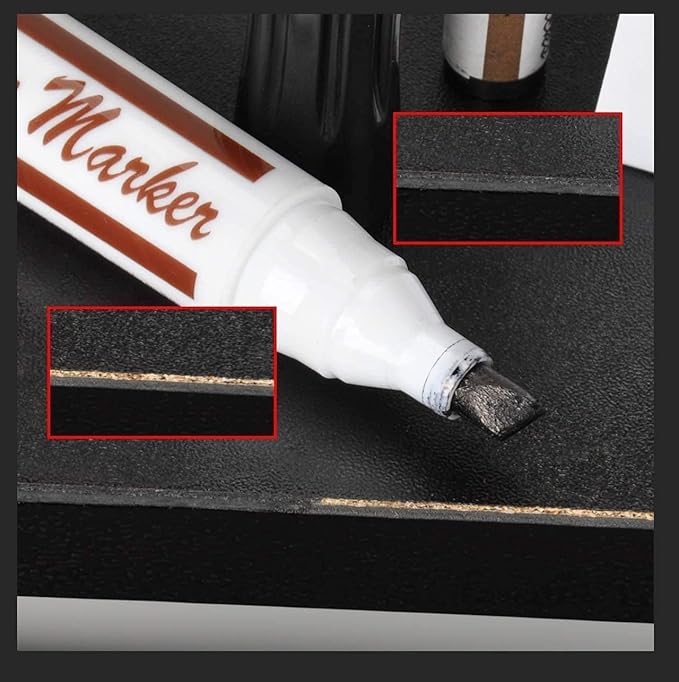 SEISSO Furniture Markers Touch Up - 17PCS Furniture Repair Kit, 8 Colors Wood Markers and Wax Sticks with Sharpener Kit Used for Stains, Scratch, Wood Floors, Stains, Tables, Desks, and Cover Ups