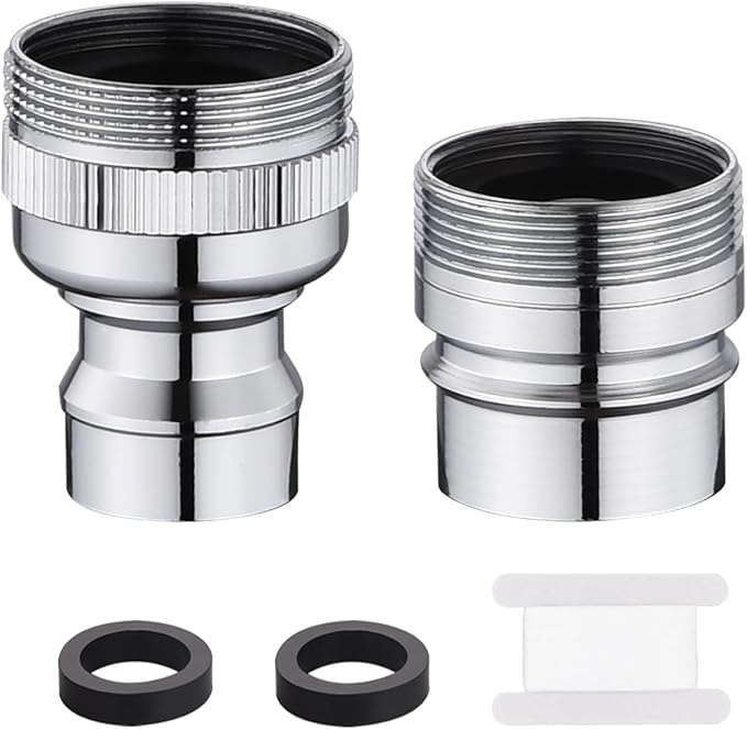 Dishwasher Faucet Adapter with Aerator, Faucet Adapter for Portable Washer, Dishwasher Snap Adapter Connection, for Kitchen/Bathroom Faucet, Chrome