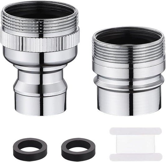 Dishwasher Faucet Adapter with Aerator, Faucet Adapter for Portable Washer, Dishwasher Snap Adapter Connection, for Kitchen/Bathroom Faucet, Chrome