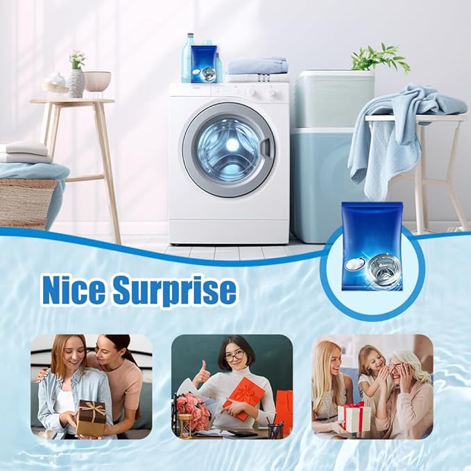 Washing Machine Cleaner, 2026 New Powerful Stain Remover for Washing Machine Tanks - Deep Clean Solution for Top Load and Front Load Washers, Descaler for Drum, Tub & All Internal Parts (3Pack)