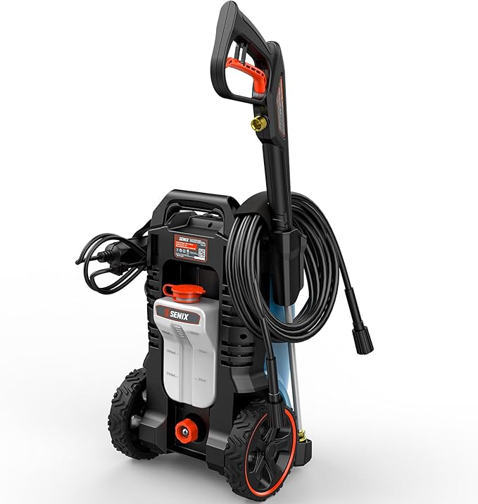 2000 PSI Electric Pressure Washer - 13 Amp, 1.2 GPM, Compact Design with 4 Quick-Connect Nozzles & Spray Gun - Includes 25 ft Hose and 35 ft Power Cord - Ideal for Cleaning Cars, Driveways, Patios