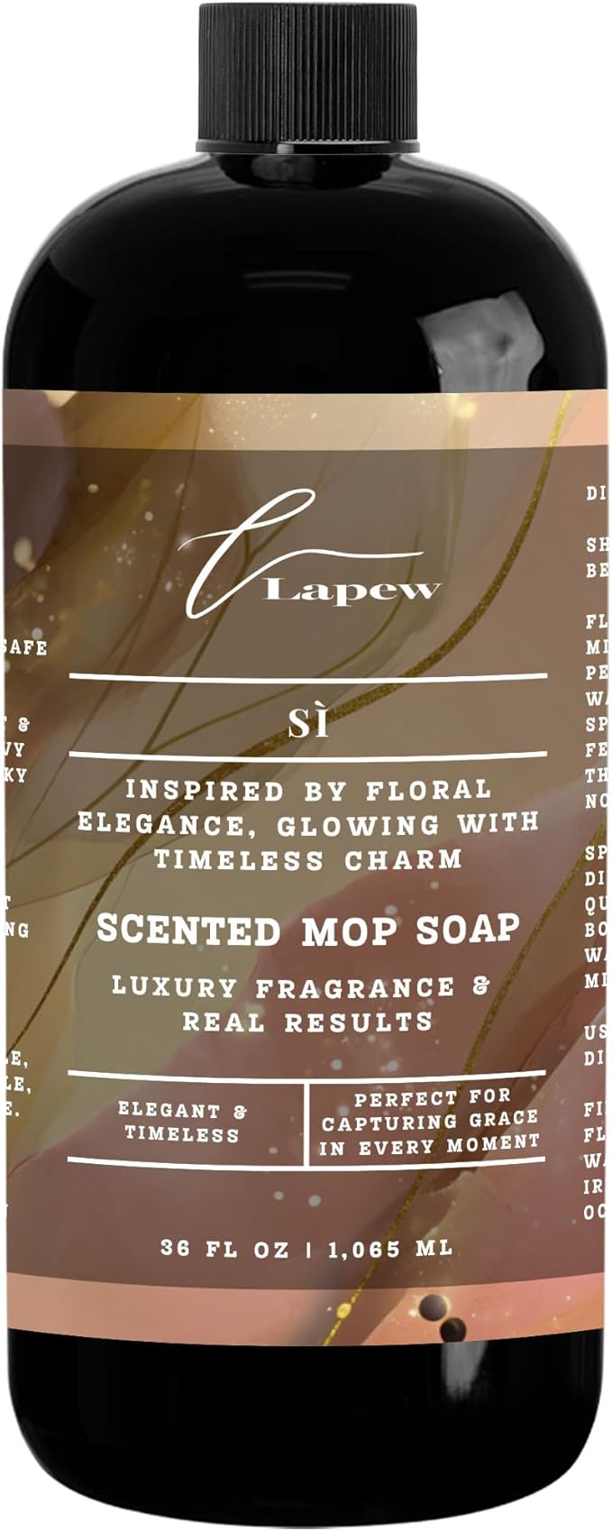 Luxury Floor Cleaner, Scented Mop Soap Concentrate | Hard Floor Cleaner for Tile, Vinyl, Laminate, LVP & Sealed Hardwood | Low-Foam, Streak-Free | 36 oz | Sì