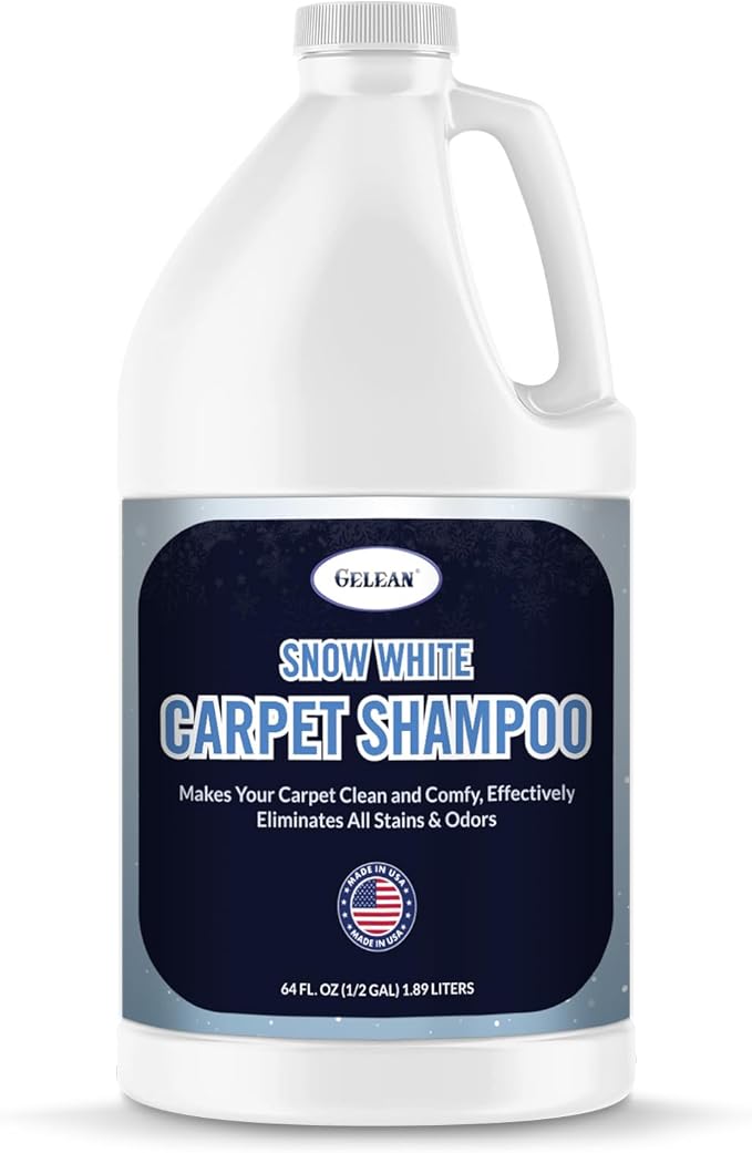 Carpet Cleaner Shampoo - MADE IN USA - 64oz Concentrate Carpet Cleaner & Deodorizer - Pet Stain And Odor Remover - Rug Extracting Shampoo carpets, Upholstery, and Machine Use - Fresh Scent (64 Fl Oz)