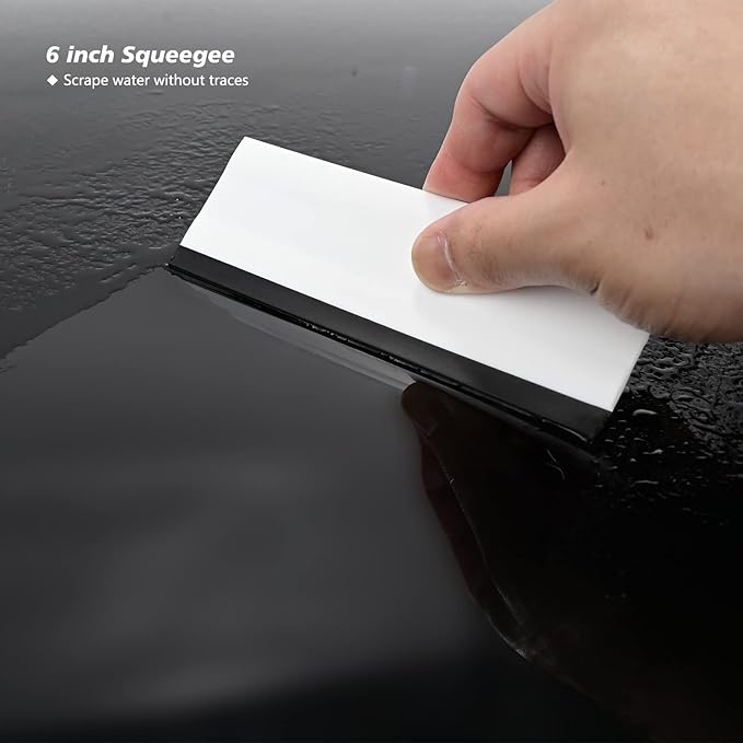 EHDIS 6" Block Squeegee Car Rubber Squeegee for Car Window Windshield,Film,Stickers,Decals and Vinyl Applicator Tool, Pack of 2