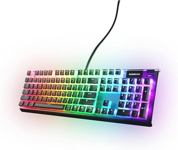 SteelSeries PRISMCAPS - Double Shot Pudding-Style Keycaps - Durable PBT Thermoplastic - Compatible with a Wide Range of Mechanical Keyboards - Black