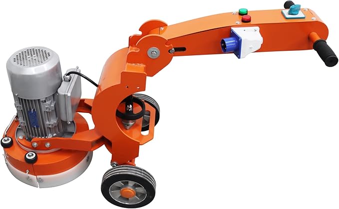 Floor Grinding And Trimming Machine Hand Push Cement Ground Grinder Polishing Machine with 3pcs Grinding Heads 220V