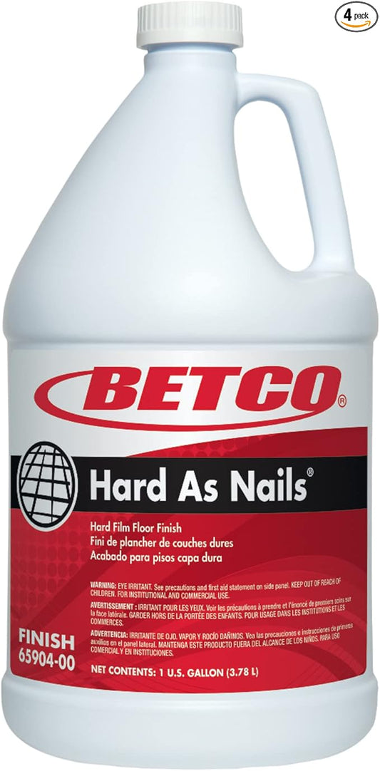 Betco® Hard As Nails® Floor Finish, 128 Oz Bottle, Case Of 4