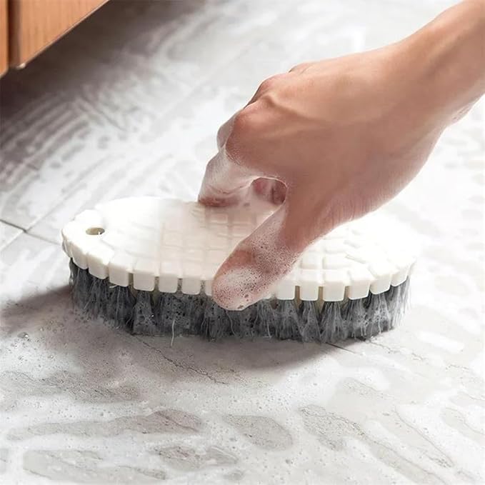 2 Pcs Without Dead Corner Multi Purpose Heavy Duty Scrub Brush, Heavy Duty Hand Held Scrub Stiff Bristle Brush, Multiple Segments are Bendable Fruit Vegetable Brush,Bathtub Tile Brush Bathroom Brush