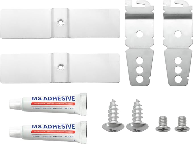 Granite Counter Dishwasher Mounting Bracket Kit Fits for Most Brand Dishwashers，Includes 2 Pack Dishwasher Mounting Brackets &2 Pack Undercounter Dishwasher Bracket 8269145, WP8269145, AP6012289