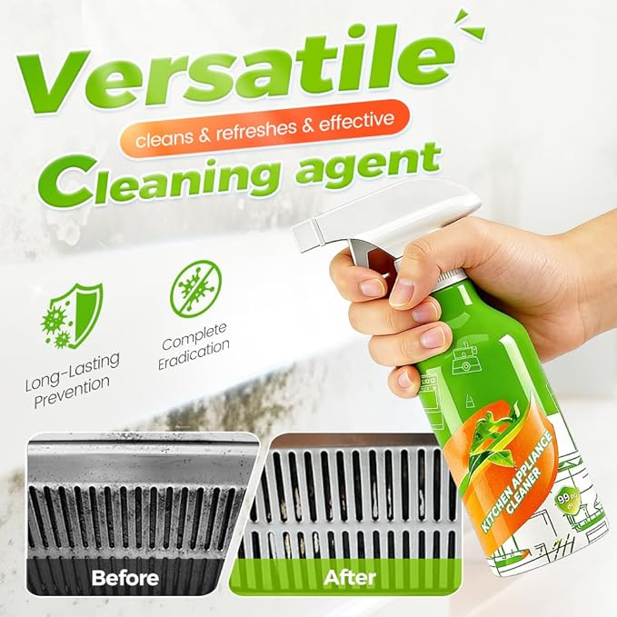 300mL Kitchen Cleaner Spray, 2026 New Cleanse Natural Enzyme Formula to Household Appliances, Clease Multi-Purpose Cleaner, Kitchen Appliance Cleaner for Hold, Stove, Oven, Range Hood (3, 300ml)