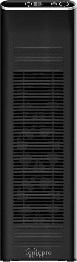 Ionic Pro Platinum (TA740) Charged Ions Air Purifier Tower - Truly Silent Operation – High Performing Unique No Filter Design - Removes Odors, Smoke, Mold, Pet Dander - 600 Sq Ft Capacity
