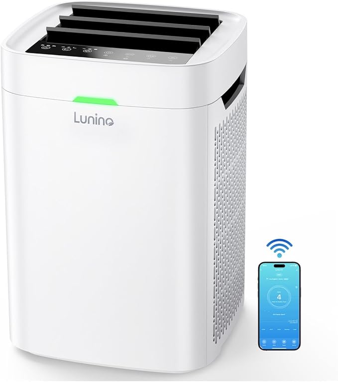 Air Purifiers for Home Large Room up to 2400 Ft², Double-Sided HEPA Air Purifier with Washable Pre-filter, Smart WiFi, PM 2.5 Air Quality Monitor, Fan Modo, for Pets Hair, Dust, Pollen, Smoke