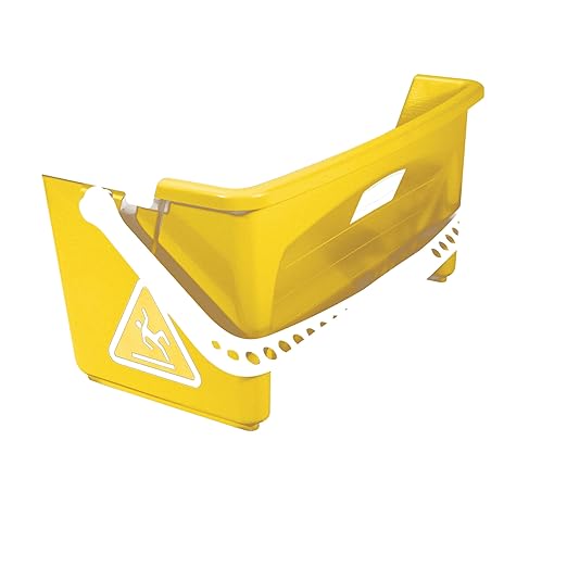 Rubbermaid Commercial Products HYGEN Microfiber Mop Bucket with Press Wringer, 26", Yellow, for Janitorial/Professional Cleaners and Heavy-Duty Industrial Mopping/Wringing/Cleaning