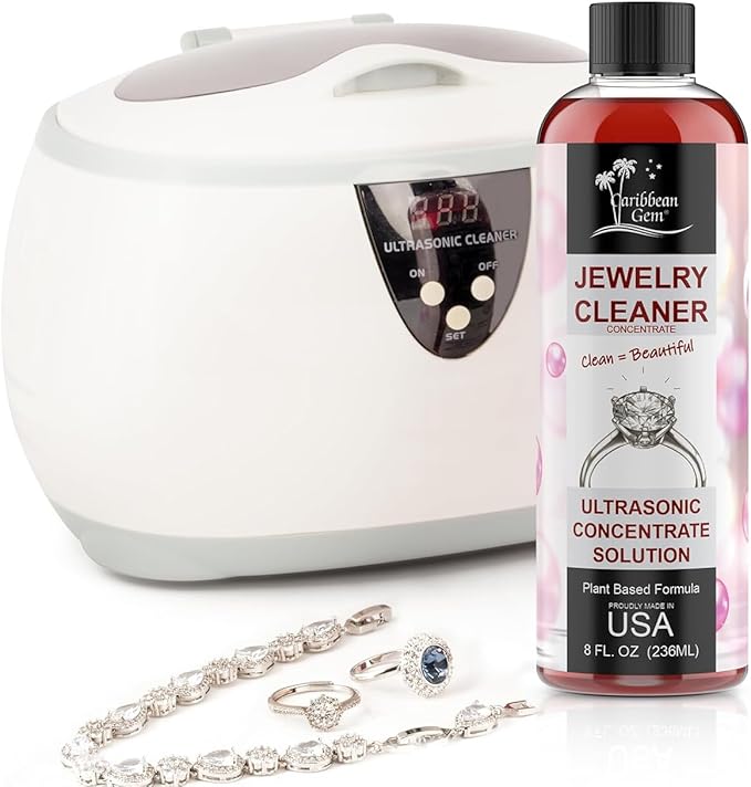 Ultrasonic Cleaner Solution Concentrate - Highly Concentrated All Purpose Cleaning Solution for All Ultrasonic Machines - USA Made Plant Based Eyeglass and Jewelry Cleaner, 8 floz