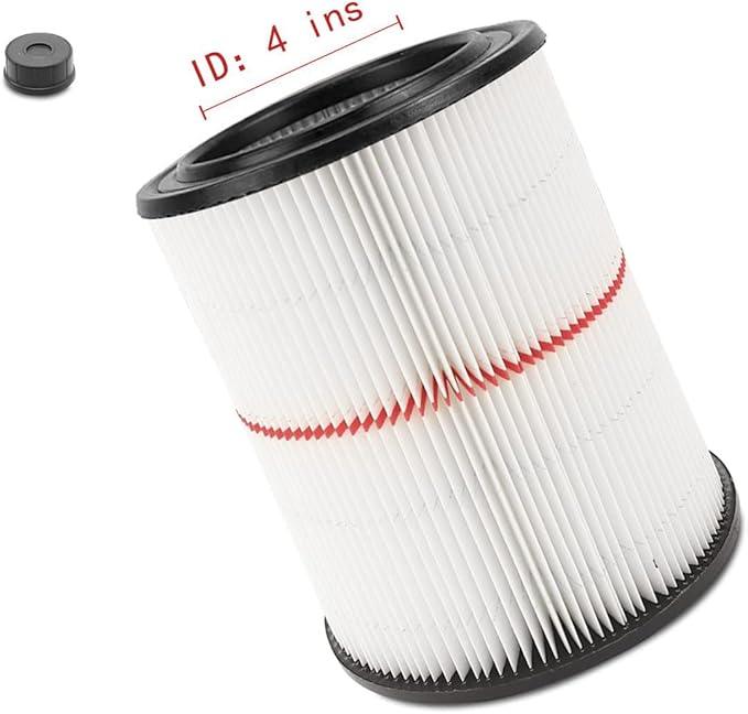 17816 Filter for Craftsman Shop Vac Air Filter, Replacement for Craftsman Wet Dry Vac Filter for Craftsman 9-17816 Vacuum Filter 5 6 8 12 16 Gallon and Larger Vacuum Cleaner 2 Pack