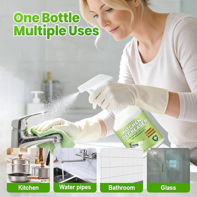 Hard Water Stain Remover, Shower Glass Cleaner Soap Scum Remover, Reduces Buildup, Calcium, Limescale and soap scum, Shower Cleaner for Shower, Glass, Toilet, Tub, Sink (2pcs)