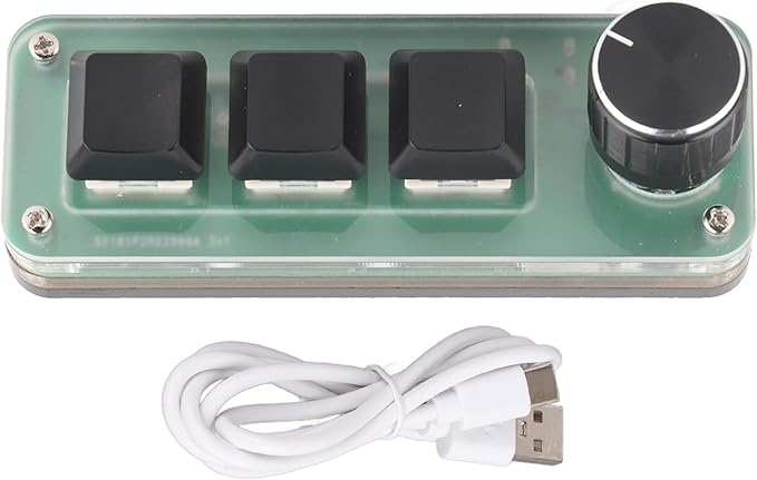 Mini Mechanical Keyboard, Programmable USB Macro Pad, RGB Backlight Gaming Keypad with DIY Programming and Knob Control