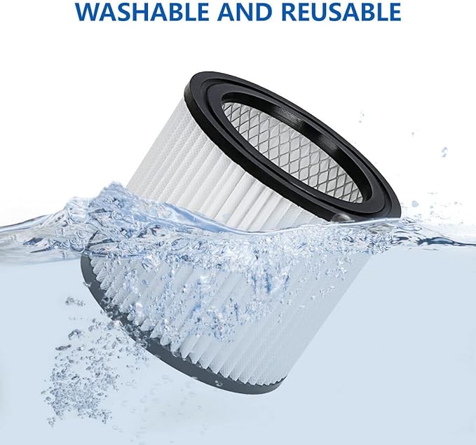 HEPA Vacuum Cleaner Replacement Filter Compatible with Shop-Vac 90398, 903-98, 9039800, 903-98-00 Hangup Wet/Dry Vacuum Cleaner Spares Cartridge Filter (Pack of 4+8)