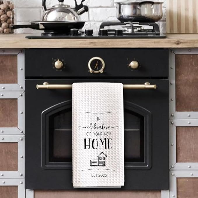 1PC Housewarming Gifts for New House 2025 Kitchen Towels, in Celebration of Your New Home Hand Towels, Ideal Gifts for Homeowners Welcoming Decorative,Sweet Home
