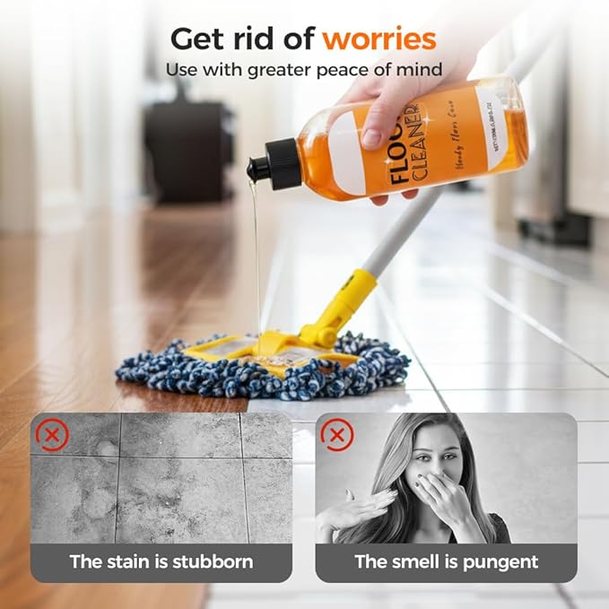 Hardwood Floor Cleaner, 2026 New Household Hardwood FloorCleaner for Mopping Home, Bathroom, Kitchen,Wood Floor Cleaners for Mopping Wood, Tile, Marble (2PC B)