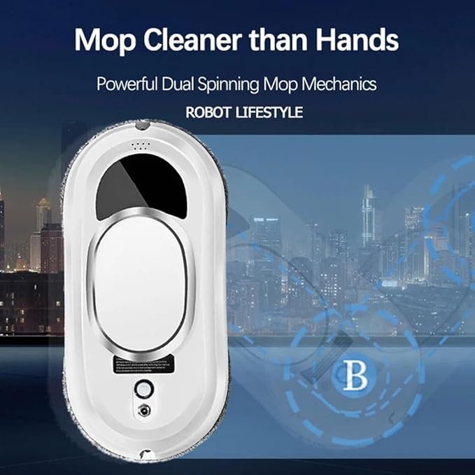 90W Electric Window Cleaner Robot, 2800Pa Smart Cleaner Cleaning Robot, Glass Vacuum Robot