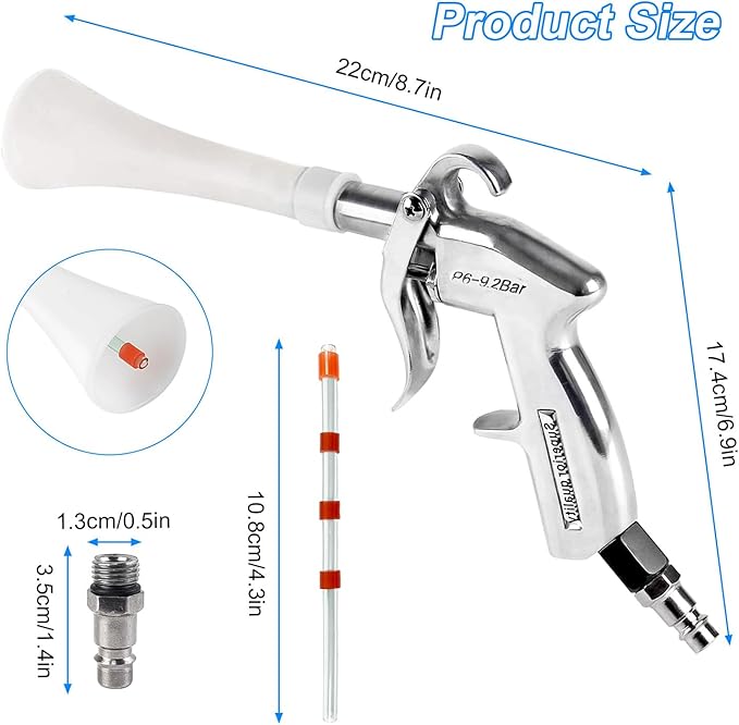 Air Compressor for Car Detailing Detailing Tool, High Pressure Air Gun Dry Cleaning Tool Kit, Air Gun, Car Clean Gun, Cleaning Gun, for Car Dry Cleaning