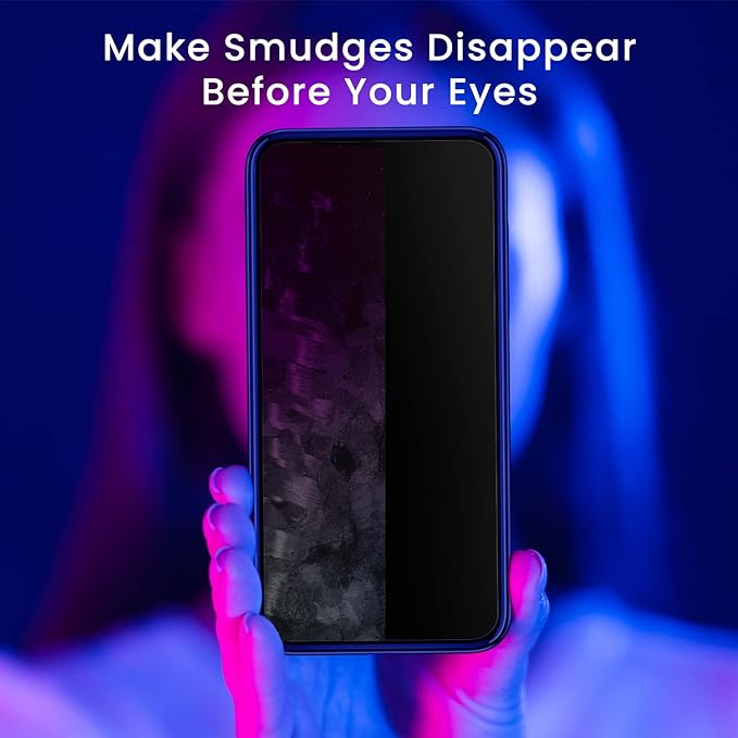 EVEO Car Screen Cleaner Spray and Wipe -2-in-1 iPhone Cleaner, iPad Screen Cleaner & Phone Screen Cleaner - Touchscreen Mist Cleaner for Laptop, Computer, MacBook and More - 2 Pack (Grey & Purple)