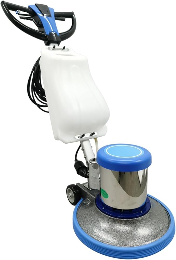 110V Floor Polishing Machine, 17" Commercial and Industrial Floor Scrubber, Blue Heavy Duty Multi-functional Floor Buffer Polisher Machine