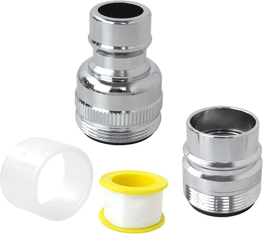Portable Dishwasher Faucet Adapter, Brass Kitchen Sink Faucet Adapter Connection for Dishwasher, Chrome