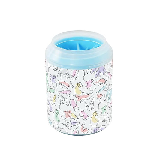 Dog Paw Cleaner Cups for Dogs Pets Foot Washer Paw Scrubber for Medium Small Cats Dogs Cleaning Cup Animal Sketches
