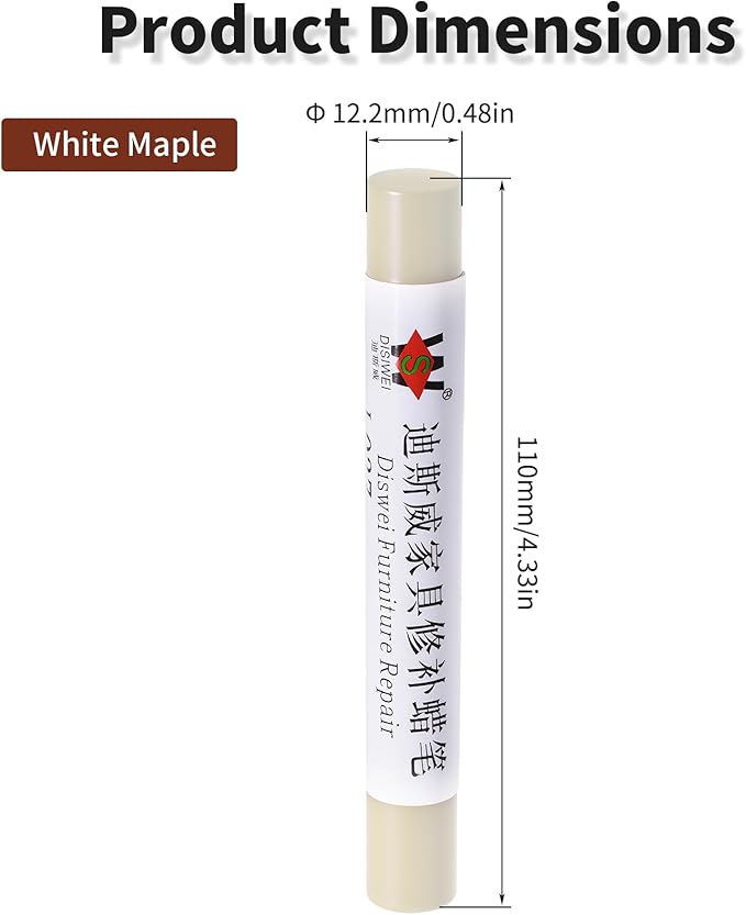 Wood Filler Sticks White Maple Furniture Scratch Repair Crayons Wood Floor Repair Wax Filler Sticks Furniture Repair Wax Crayons for Wooden Furniture, Floors, Cabinets & Tables