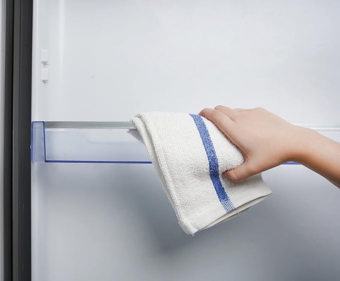 Bar Mops Blue Stipe Pack of 36 Kitchen Towels 16x19 Multi-Purpose for Home, Restaurant and Cleaning White Absorbent Washcloth Dishcloths Sets, Reusable Dish, Cloths Rags